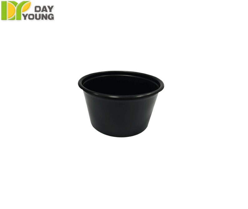 Plastic Cups, Plastic Tumbler Cups, 2oz PP Portion Cup Sauce container -  Black