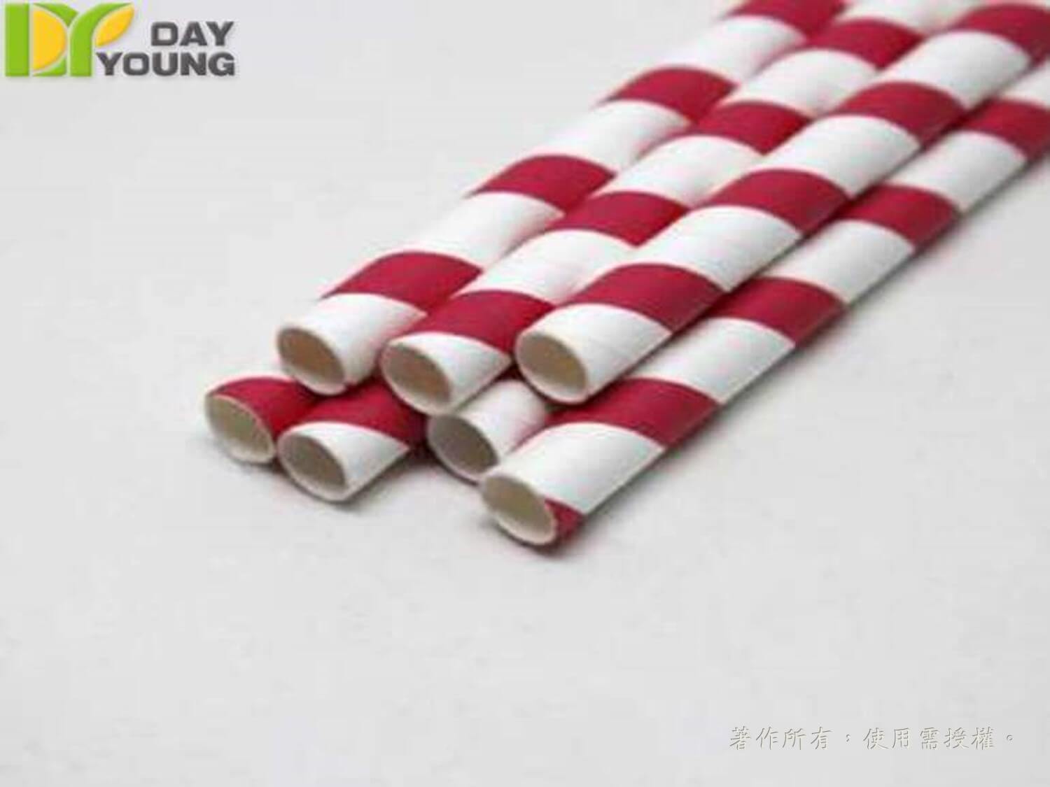 Paper straw, Red_8”